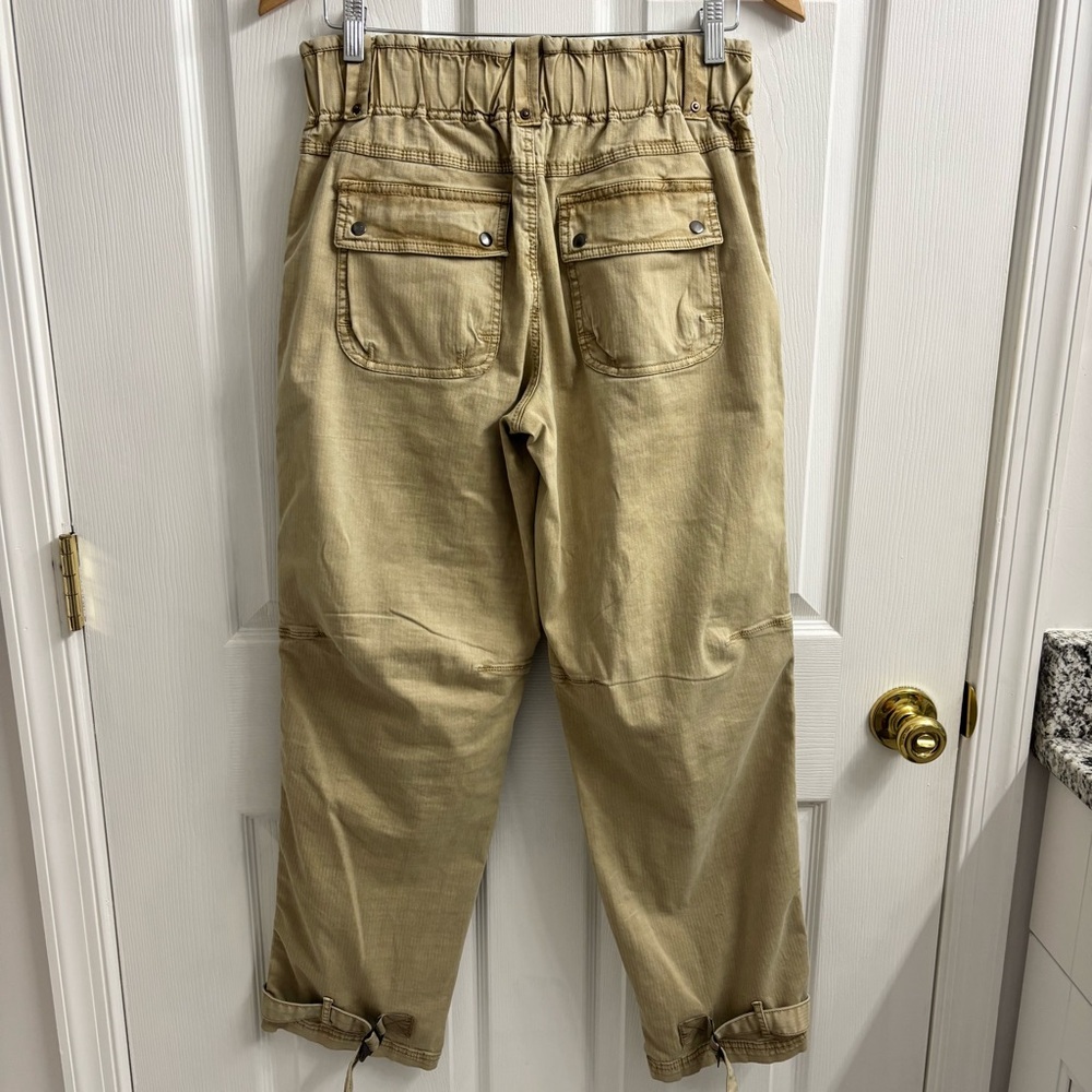 We The Free People Can't Compare Slouch Pant Cargo Small NWT Beige Tan Boho - Picture 7 of 10